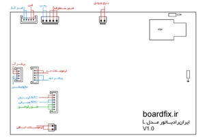 نقشه برد پکیج ایران رادیاتور مدل L
