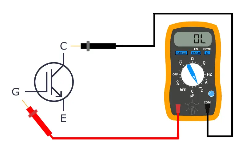 بررسی اتصال بین گیت و کلکتور