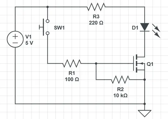 مدار نمونه تست ماسفت